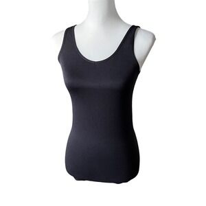 Nordstrom Rack Black Tank-style body shaper Top Sleeveless Stretch Women's L
